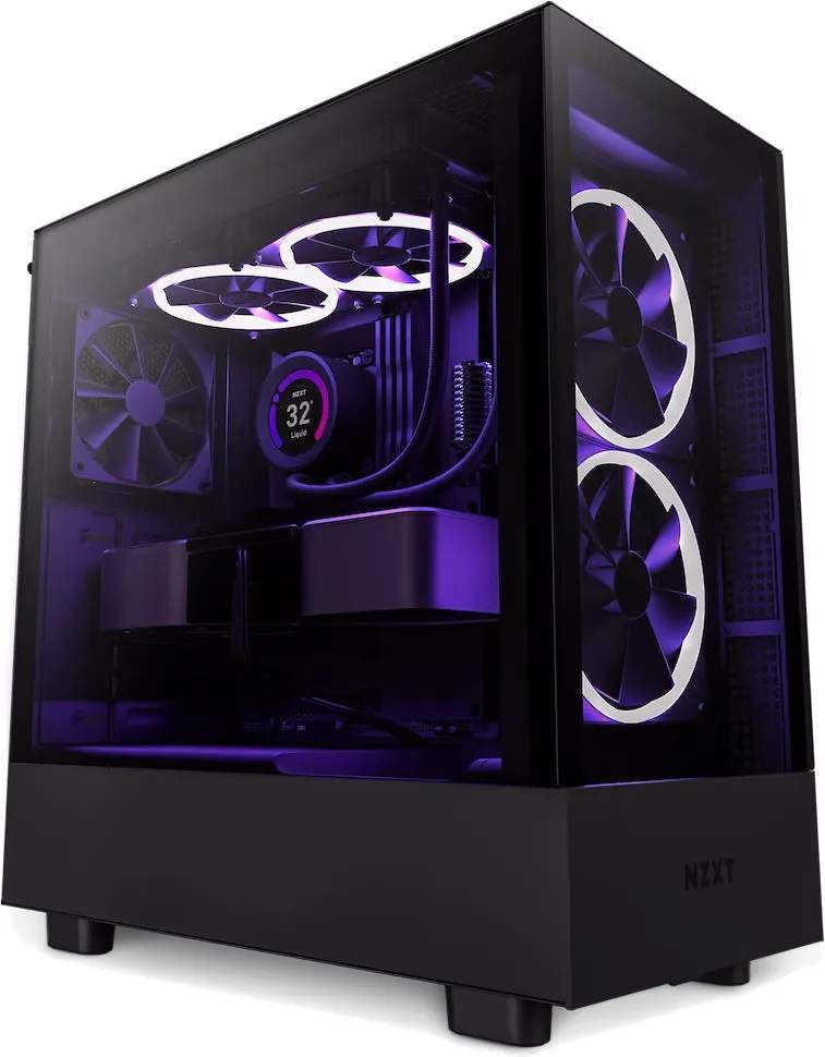 Корпус NZXT H5 Elite, Midi Tower, ATX, m-ATX, Black, 1х3.5"/2х2.5", USB3.2, USB-C
