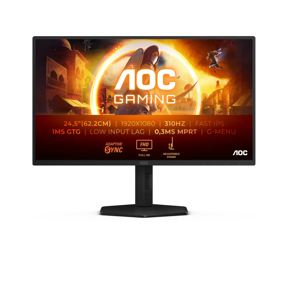 Монитор Игровой 24,5" AOC 25G4SXU/01 IPS 1920x1080 310Hz 1ms 400cdm 1000:1 2xHDMI 1xDP Черный