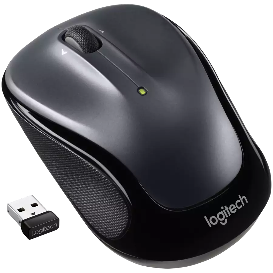 Мышь беспроводная Logitech M325 Dark Silver (темно-серая, оптическая, 1000dpi, 2.4 GHz/USB-ресивер (Logitech Unifying®), 5 кнопок (горизонтальная прокрутка), 1 батарея типа AA)