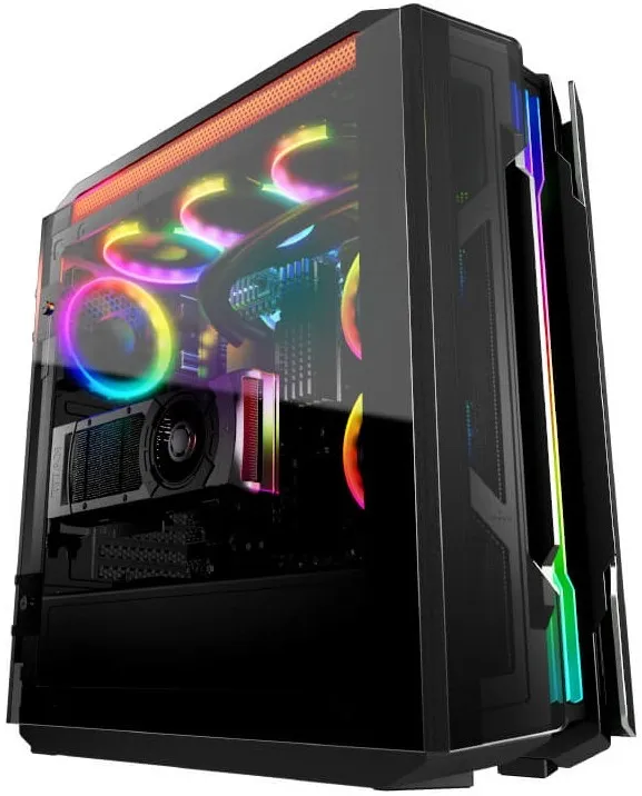 Корпус Cougar Gemini T, Midi Tower, ATX, Black, 2x3.5"/3x2.5", 2xUSB3.0, USB-C, RGB