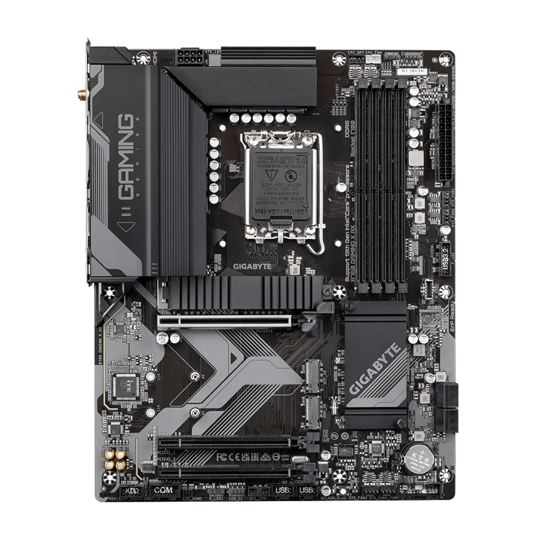 Матплата Gigabyte B760 Gaming X AX, iB760, S1700, ATX, 4DDR-5, 3xPCI-Ex16, 4SATA,3xM.2,HDMI,DP,15USB