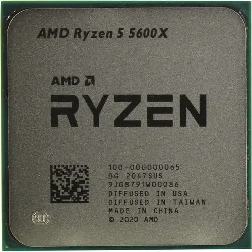 Процессор AMD Ryzen 5 5600X 3,7Гц (4,6ГГц Turbo) AM4, 7nm, 6/12, 3Mb L3 32Mb, 65W, OEM