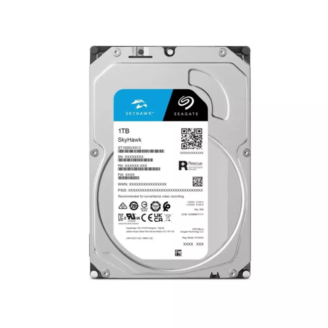 Жесткий диск для видеонаблюдения 1Tb Seagate SkyHawk SATA3 3.5" 256Mb ST1000VX013