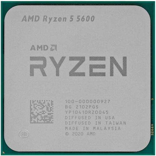 Процессор AMD Ryzen 5 5600 3,5Гц (4,4ГГц Turbo) AM4 7nm 6/12 3Mb L3 32Mb 65W OEM