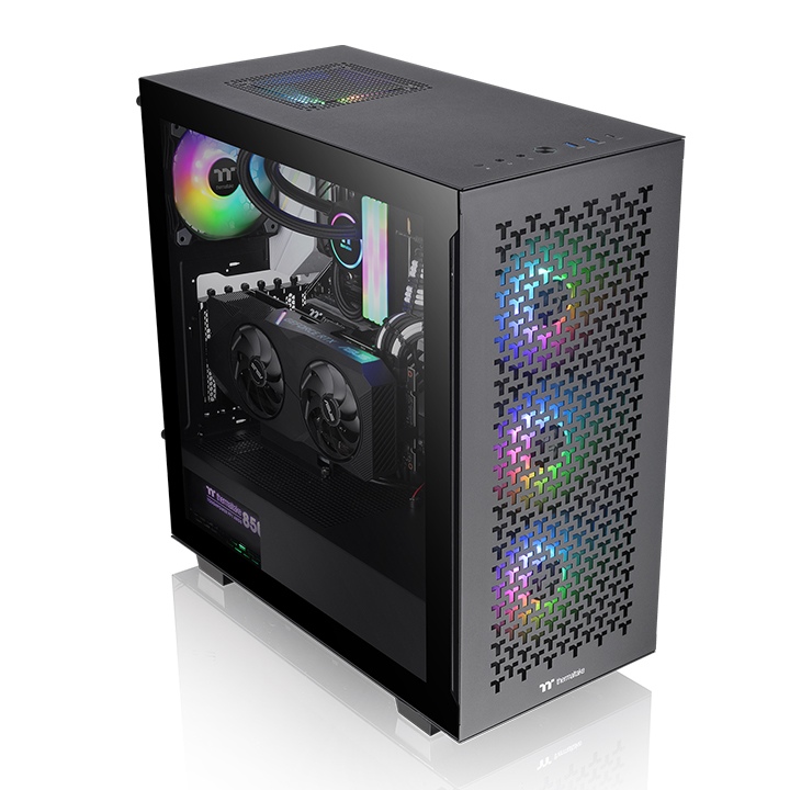 Корпус Thermaltake V350 TG ARGB Air, Midi Tower, ATX, Black, 2x3.5"/5x2.5", 3xUSB