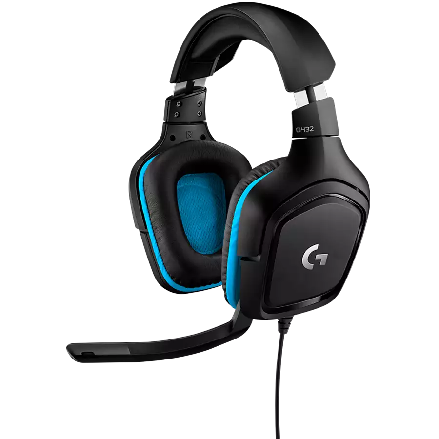 Гарнитура игровая Logitech G432 Gaming Headset Leatherette (M/N: A00090/A00092)