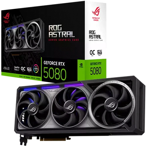ASUS Video Card NVIDIA GeForce RTX 5080 16GB GDDR7 Digital Max Resolution 7680 x 4320  Yes x 2 (Native HDMI 2.1b)Yes x 3 (Native DisplayPort 2.1b)HDCP Support Yes (2.3) 850W P/N