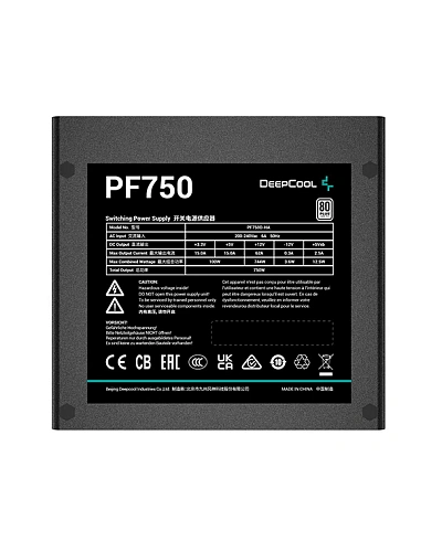БП ATX 750W DeepCool PF750D-HA, 80PLUS, 20+4+8/24+8/24+8+8, 12cm, 3x6+2p PCI-E