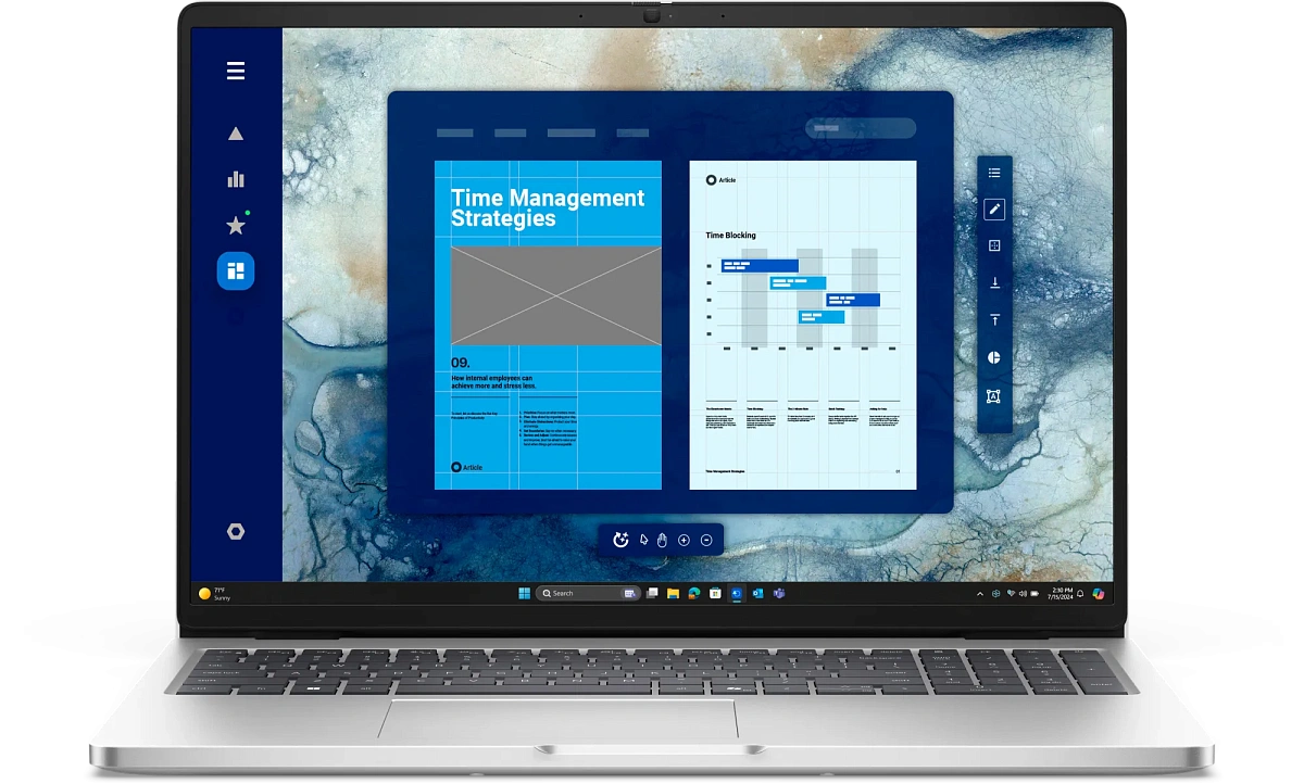 Ноутбук Dell/Pro 16 PC16250/Core Ultra 7/265U/2 GHz/16 Gb/M.2 PCIe SSD/512 Gb/No ODD/Graphics/Integrated/16 ''/1920x1200/Windows 11/Pro/64/FgrPr