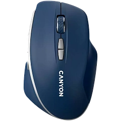 CANYON MW-21, 2.4 GHz  Wireless mouse ,with 7 buttons, DPI 800/1200/1600, Battery: AAA*2pcs,Blue,72*117*41mm, 0.075kg
