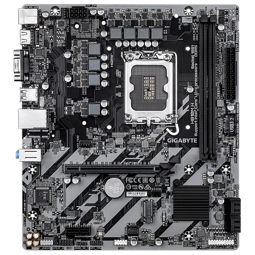 Матплата Gigabyte H810M H, H810, S1851, mATX, 2DDR-5, 1xPCI-Ex16, 4xSATA3, 1xM.2, VGA, HDMI, 11USB