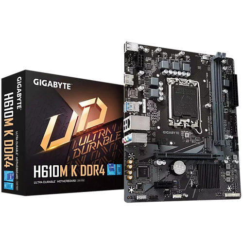GIGABYTE MB H610M K DDR4 LGA1700 2 x DDR4 DIMM 1 x M.2 2 x SATA 1 x HDMI port Micro ATX