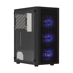Корпус PCCooler MA100 MESH BK ATX/M-ATX/ITX 2x3.5", 2x2.5", USB3.0, 2xUSB2.0, 3xFAN ARGB included (3x спереди ) Black