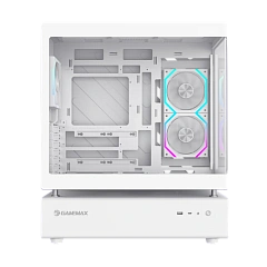 Корпус GameMax N80 WH, Midi Tower, ATX, White, 2x3.5"/2x2.5", 2xUSB3.0, USB-C, RGB