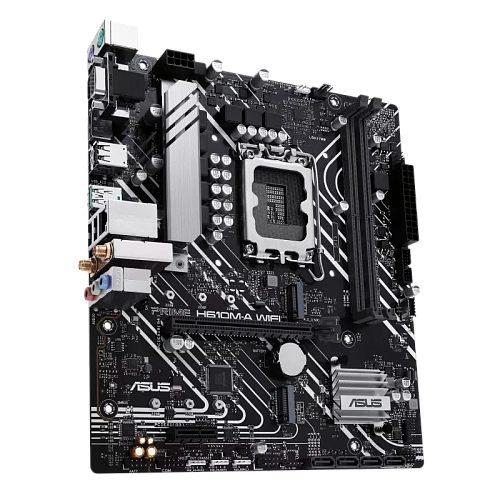 Матплата Asus Prime H610M-A WiFi, iH610, S1700, mATX,2DDR-5,1xPCI-Ex16,4SATA,2xM.2,VGA,HDMI,DP,14USB