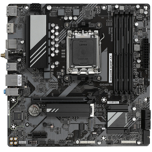 Матплата Gigabyte B650M D3HP AX, AM5, mATX, 4DDR-5, 1xPCI-Ex16, 4SATA, 2xM.2, HDMI, 2xDP, 13USB