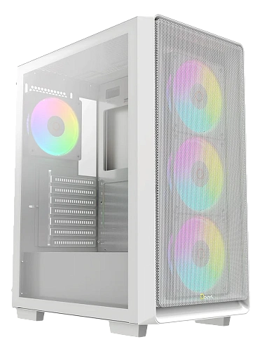Корпус Ocypus Gamma C60 WH ARGB ATX/mATX/ITX 3xUSB Белый, Предустановленно 4x120мм ARGB Fans, Gamma-C60-WHG400XX-GL