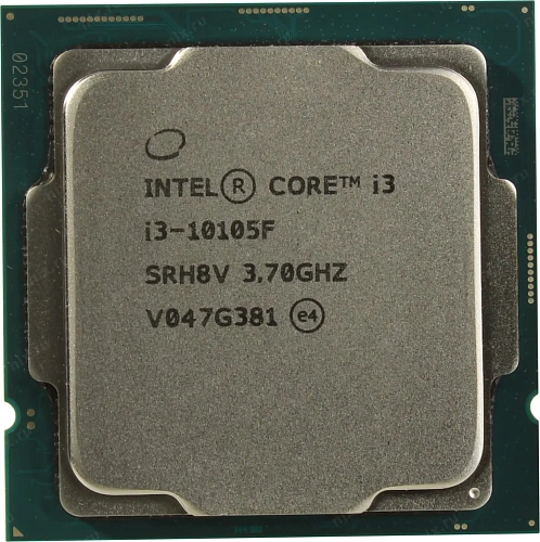 Intel Core i3-10105F, S1200/4 cores/Comet Lake/3.7GHz/6MB L3/14nm/65W, OEM