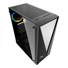 Корпус Wintek Space JX188-5 TG, Midi Tower, ATX, Black, 2x3.5"/2x2.5", 2xUSB, 2xUSB3.0