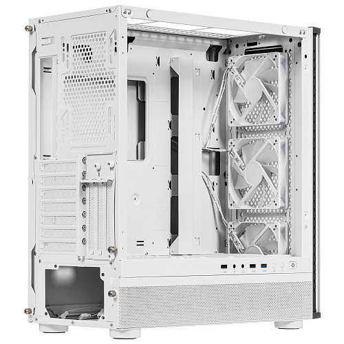 Корпус PCCooler ME200W MESH WH EATX/ATX/mATX/ITX 2x3.5", 4x2.5", USB3.0, 2xUSB2.0 3xFAN ARGB included (3x спереди ) White