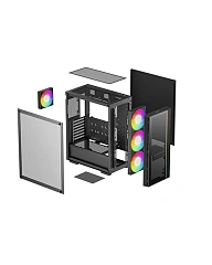 Корпус DeepCool Matrexx 55 V4, Midi Tower, ATX, Black, 2x3.5"/2x2.5", 2xUSB3.0
