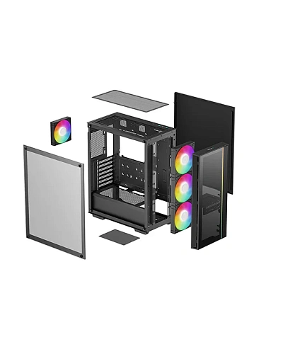 Корпус DeepCool Matrexx 55 V4, Midi Tower, ATX, Black, 2x3.5"/2x2.5", 2xUSB3.0