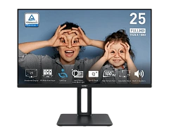 Монитор 24.5" MSI PRO MP251P IPS 1920x1080 100Hz 1ms 300cd/m 1300:1 HDMI D-Sub 2x2W
