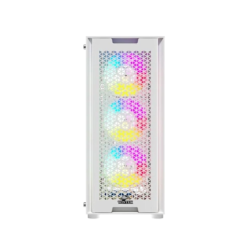 Корпус Wintek Andromeda PRO E306M-W TG, Midi Tower, ATX, White, 2x2.5"/1x3.5", 3xUSB, RGB