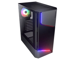 Корпус Cougar MX360 RGB, Midi Tower, ATX, Black, 2x3.5"/2x2.5", USB2.0, 2xUSB3.0, RGB
