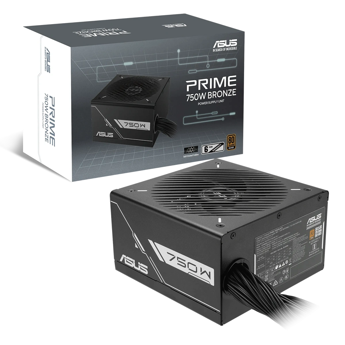 Блок питания ASUS PRIME-750B-BLACK 750W Bronze 80Plus PRIME-750B-BLACK