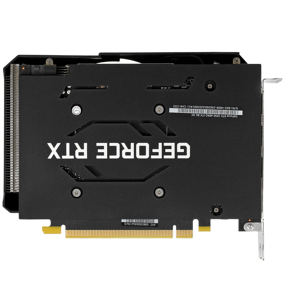 GF RTX3050, MSI Aero ITX OCV1, 1807MHz/14000MHz, 128bit, 8GB GDDR6, DVI-D, HDMI, DP