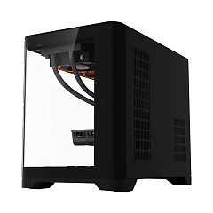 Корпус 1Stplayer UVIEV UV6, Midi Tower, m-ATX, m-ITX, Black, 2x3.5"/3x2.5", 2xUSB3.0
