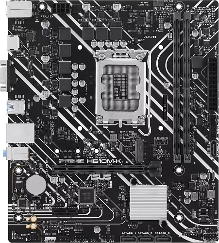 Матплата Asus Prime H610M-K, iH610, S1700, ATX, 2DDR-5,1хPCI-Ex16, 4SATA,1xM.2, HDMI, VGA, 8USB