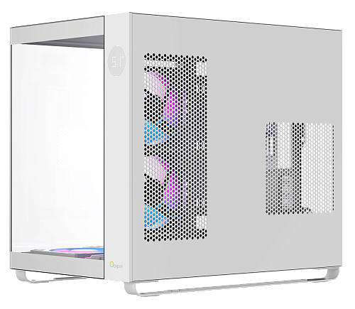Корпус Ocypus Iota C70 WH ARGB ATX/mATX/mITX 2xUSB, Type-C, Предустановлены 6 вентиляторов с ARGB подсветкой, Белый, Iota-C70-WHD600XX-GL