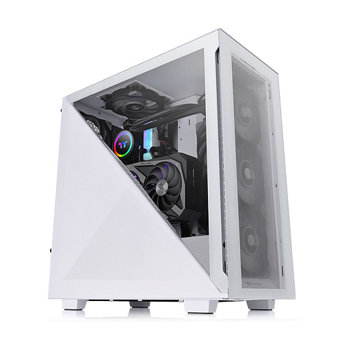 Корпус Thermaltake Divider 300 TG Snow, Midi Tower, ATX, White, 2x5.25/2x3.5"/5x2.5", 2xUSB3.0,USB-C