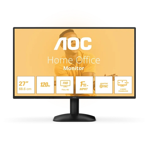 Монитор 27" AOC 27B31H/01 IPS 1920x1080 120Hz 1ms 300 cd/m2 1500:1 VGA HDMI VGA Черный