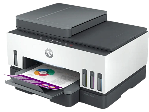 МФУ HP Smart Tank 790 (A4) Color Ink Printer/Scanner/Copier/Fax 1200 x 1200 dpi 15/9ppm. USB 2.0+Ethernet+Wi-Fi  duty cycle 6000 pages