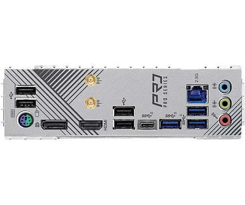 Матплата ASRock Z790 Pro RS WiFi, iZ790, S1700, ATX, 4DDR-5, 8SATA, 2xPCI-Ex16, 4xM.2, HDMI,DP,17USB