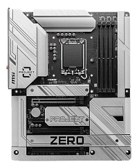 Матплата MSI MPG Z790 Project Zero, iZ790, S1700, ATX, 4DDR-5, 2хPCI-Ex16, 6SATA,4xM.2,HDMI,DP,17USB