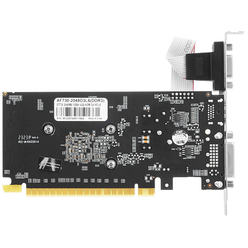 GF GT730, Afox, 700MHz/1333MHz, 128bit, 2GB GDDR3, VGA, DVI-I, HDMI