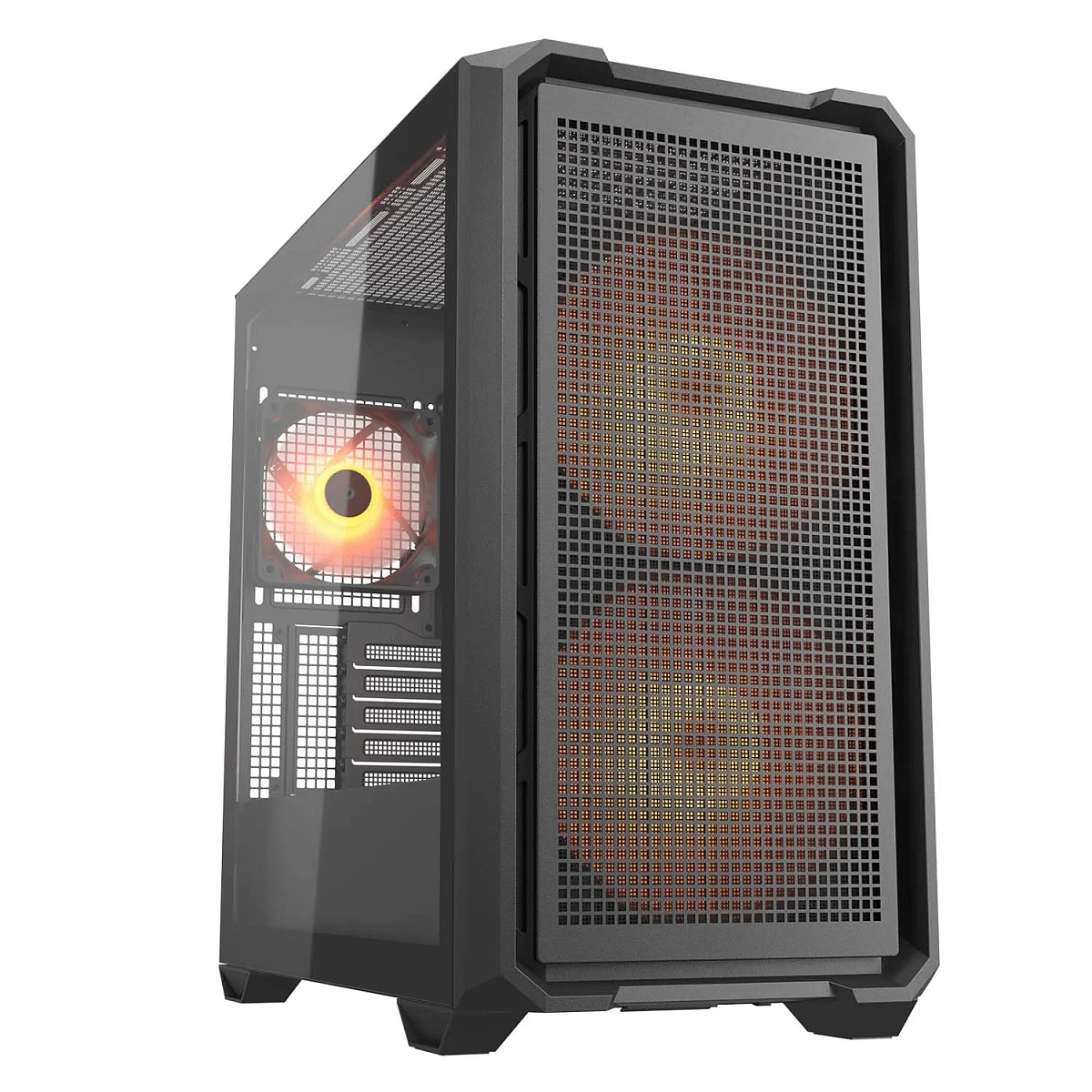 Корпус Cougar MX600 Mini RGB, m-ATX, m-ITX, Black, 3x3.5"/2x2.5", 2xUSB3.0, USB-С