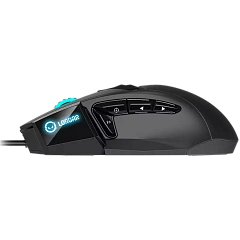 LORGAR Stricter 579, gaming mouse, 9 programmable buttons, Pixart PMW3336 sensor, DPI up to 12 000, 50 million clicks buttons lifespan, 2 switches, built-in display, 1.8m USB soft silicone cable, Matt UV coating with glossy parts and RGB lights with 4 LED