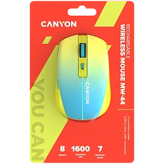 CANYON mouse MW-44  Wireless Charge Yellow Blue