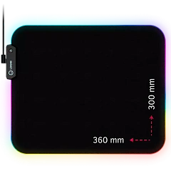 Lorgar Steller 913, Gaming mouse pad, High-speed surface, anti-slip rubber base, RGB backlight, USB connection, Lorgar WP Gameware support, size: 360mm x 300mm x 3mm, weight 0.250kg