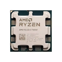 Процессор AMD Ryzen 5 7600X 4,7Гц (5,3ГГц Turbo) Zen4 6-ядер 12-потоков, 6MB L2, 32MB L3, 105W-142W, AM5, OEM, 100-000000593