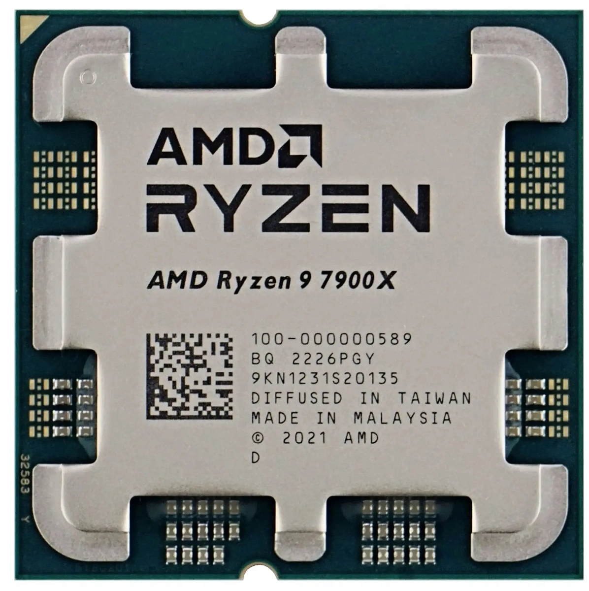 AMD CPU Desktop Ryzen 9 12C/24T 7900X (4.7/5.0GHz  Boost,76MB,170W,AM5) tray, with Radeon Graphics