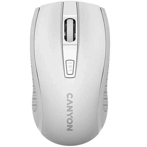 CANYON MW-7, 2.4Ghz wireless mouse, 6 buttons, DPI 800/1200/1600, with 1 AA battery ,size 110*60*37mm,58g,white