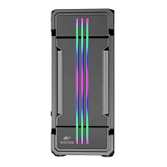 Корпус Wintek Flame-V2 D537-B TG, Midi Tower, ATX, Black, 2x3.5"/1x2.5", 3xUSB