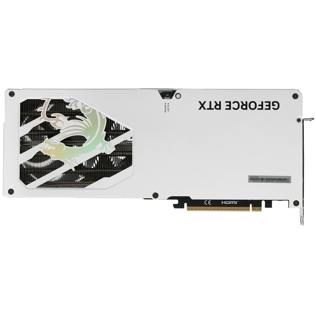 Видеокарта MSI GeForce RTX 5070 Ti 16G GAMING TRIO OC WHITE, GDDR7 256bit 1xHDMI 3xDP G507T-16GTCW