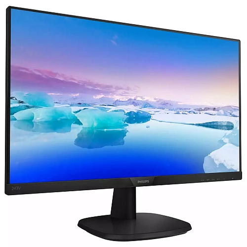 Монитор 23.8" Philips 243V7QJABF, Black, IPS, 1920x1080@75Hz, 250кд/м2, 1000:1, 4ms, VGA, HDMI, DP